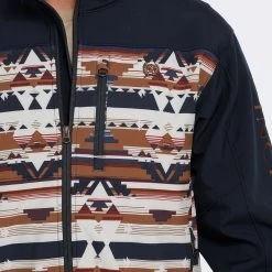 'Cinch' Men's Bonded Jacket - Navy Aztec -Ariat Shop MWJ1583001 5 1024x1024@2x