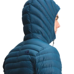 'The North Face' Men's Stretch Down Jacket - Monterey Blue -Ariat Shop NF0A3Y55 BH7 modelhood2 1024x1024@2x