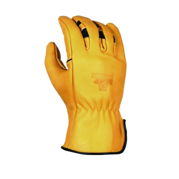 BEAR KNUCKLES LLC 'Bear Knuckles' Double Wedge™ Heavy Duty Cowhide Driver Glove - Yellow 3 BEAR KNUCKLES LLC 'Bear Knuckles' Double Wedge™ Heavy Duty Cowhide Driver Glove - Yellow
