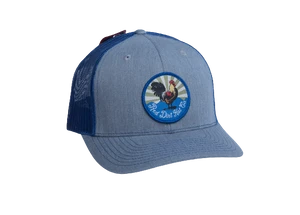 'Red Dirt Hat Company' Men's Crispy Chicken Cap - Heather Grey / Blue 3 'Red Dirt Hat Company' Men's Crispy Chicken Cap - Heather Grey / Blue