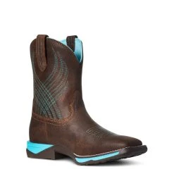 'Ariat' Youth 8" Anthem Western Square Toe - Brown Croco Print -Ariat Shop S21 YTH WEST 10035848 medial 1024x1024@2x