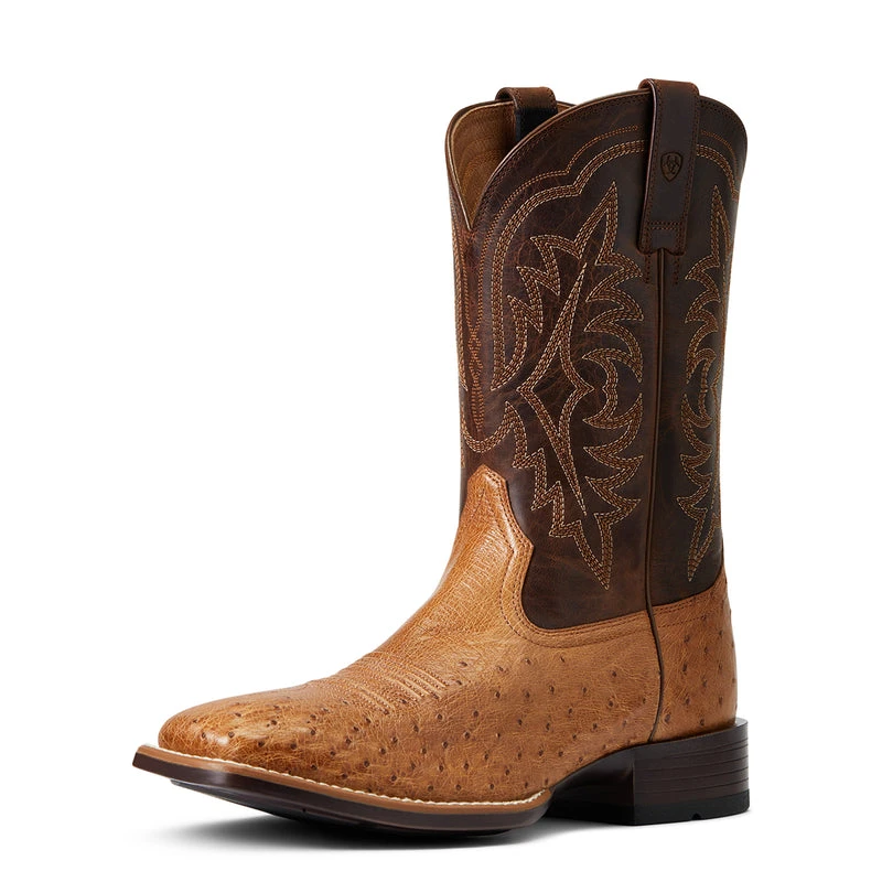 'Ariat' Men's 11" Night Life Ultra Western Square Toe - Ranger Smooth Quill Ostrich / Beam Brown 8 'Ariat' Men's 11" Night Life Ultra Western Square Toe - Ranger Smooth Quill Ostrich / Beam Brown - Image 6