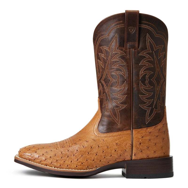 'Ariat' Men's 11" Night Life Ultra Western Square Toe - Ranger Smooth Quill Ostrich / Beam Brown 3 'Ariat' Men's 11" Night Life Ultra Western Square Toe - Ranger Smooth Quill Ostrich / Beam Brown