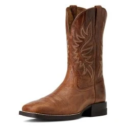 'Ariat' Men's 10.5" Brander Western Square Toe - Dark Tan -Ariat Shop S22 MNS WEST 10040408 3 4 front 1024x1024@2x