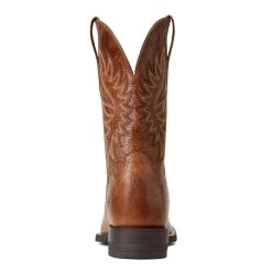 'Ariat' Men's 10.5" Brander Western Square Toe - Dark Tan -Ariat Shop S22 MNS WEST 10040408 heel 1024x1024@2x