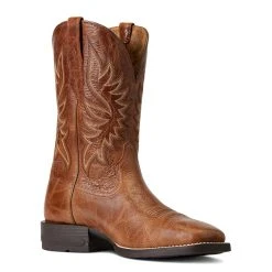 'Ariat' Men's 10.5" Brander Western Square Toe - Dark Tan -Ariat Shop S22 MNS WEST 10040408 medial 1024x1024@2x