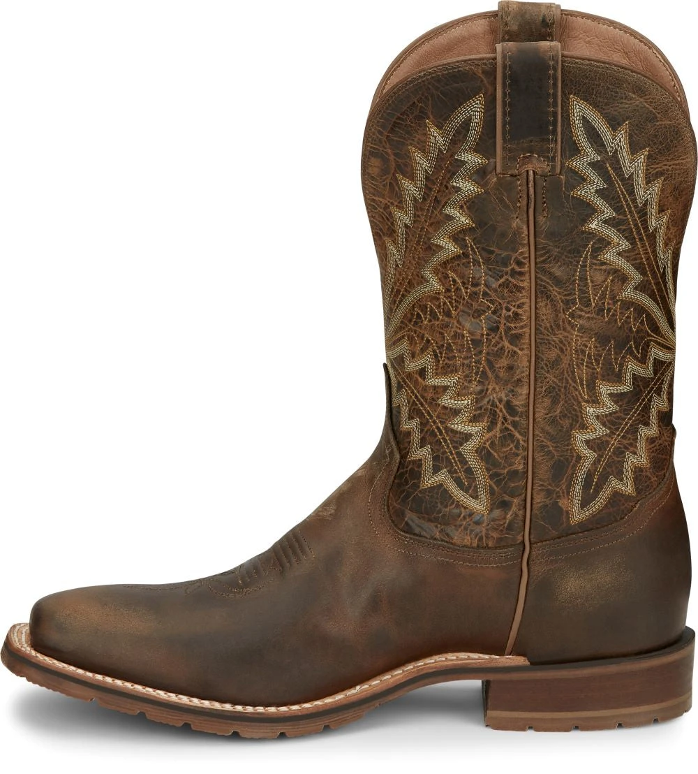 'Tony Lama' Men's 11" Bowie Western Square Toe - Oak 9 'Tony Lama' Men's 11" Bowie Western Square Toe - Oak - Image 7