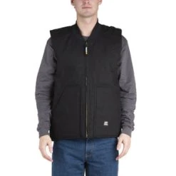 'Berne' Men's Duck Workman's Vest - Black