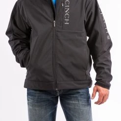 'Cinch' Men's Concealed Carry Bonded Logo Jacket - Black -Ariat Shop mwj1043014 1024x1024@2x