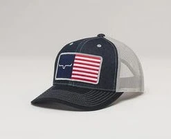 'Kimes Ranch' Men's Cody American Trucker Cap - Denim