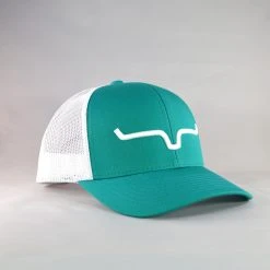 'Kimes Ranch' Men's Weekly Trucker Cap - Teal / White -Ariat Shop weekly trucker teal cap 3 1024x1024@2x